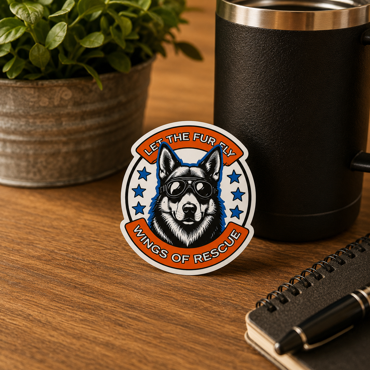 Dog Aviator Sticker
