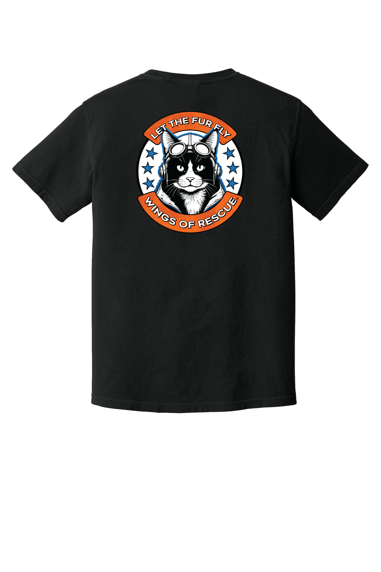 Wings of Rescue Unisex Cat Aviator Garment-Dyed T-shirt