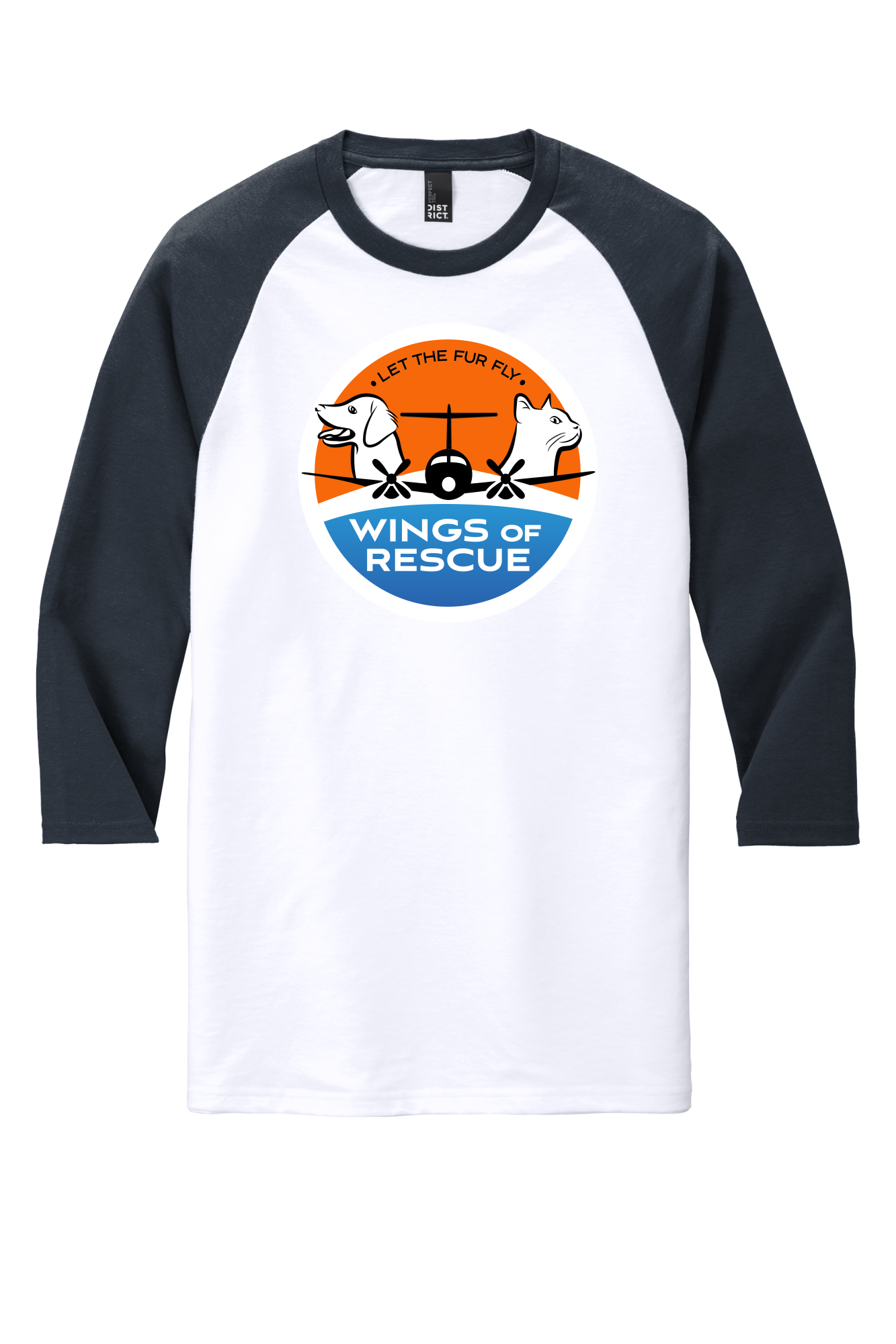 Wings of Rescue Unisex Tri-Blend 3\4 Raglan Tee