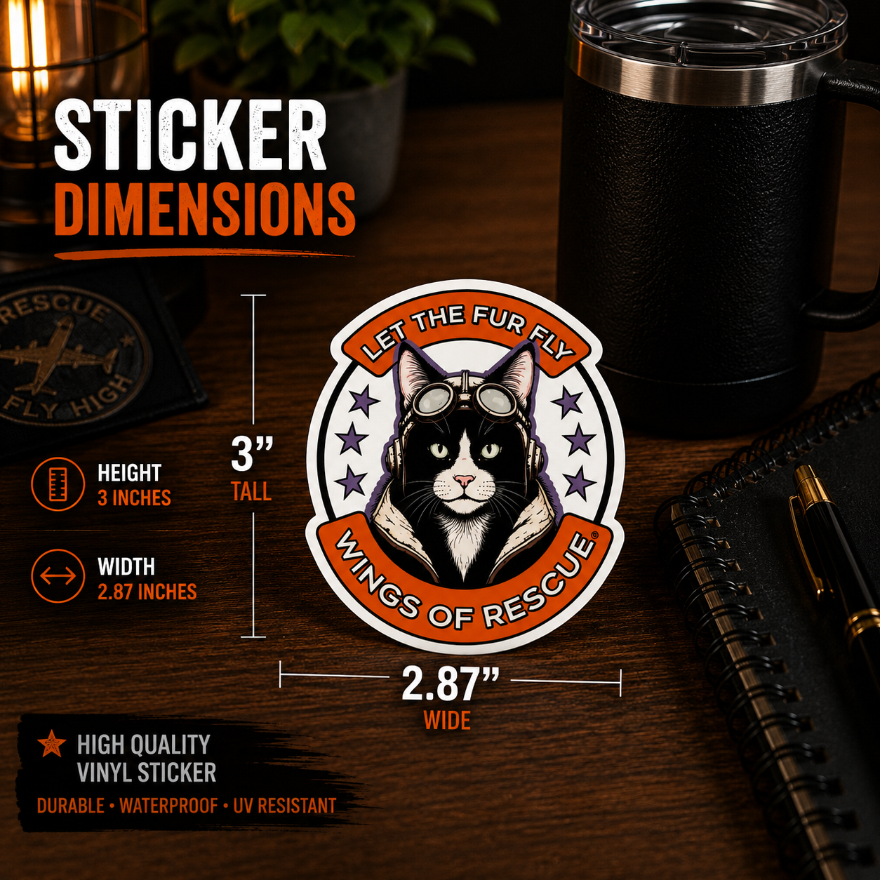 Cat Aviator Sticker