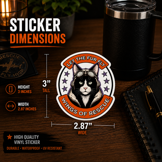 Cat Aviator Sticker