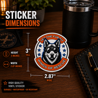 Dog Aviator Sticker