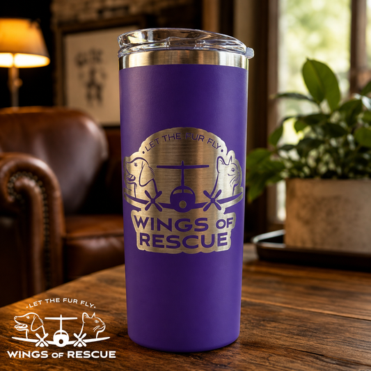 Powder-Coated Etched Tumbler