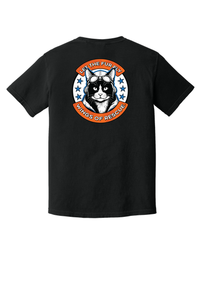 Wings of Rescue Unisex Cat Aviator Garment-Dyed T-shirt