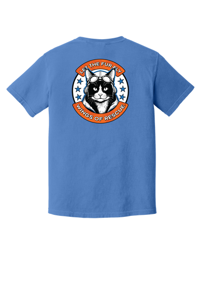 Wings of Rescue Unisex Cat Aviator Garment-Dyed T-shirt