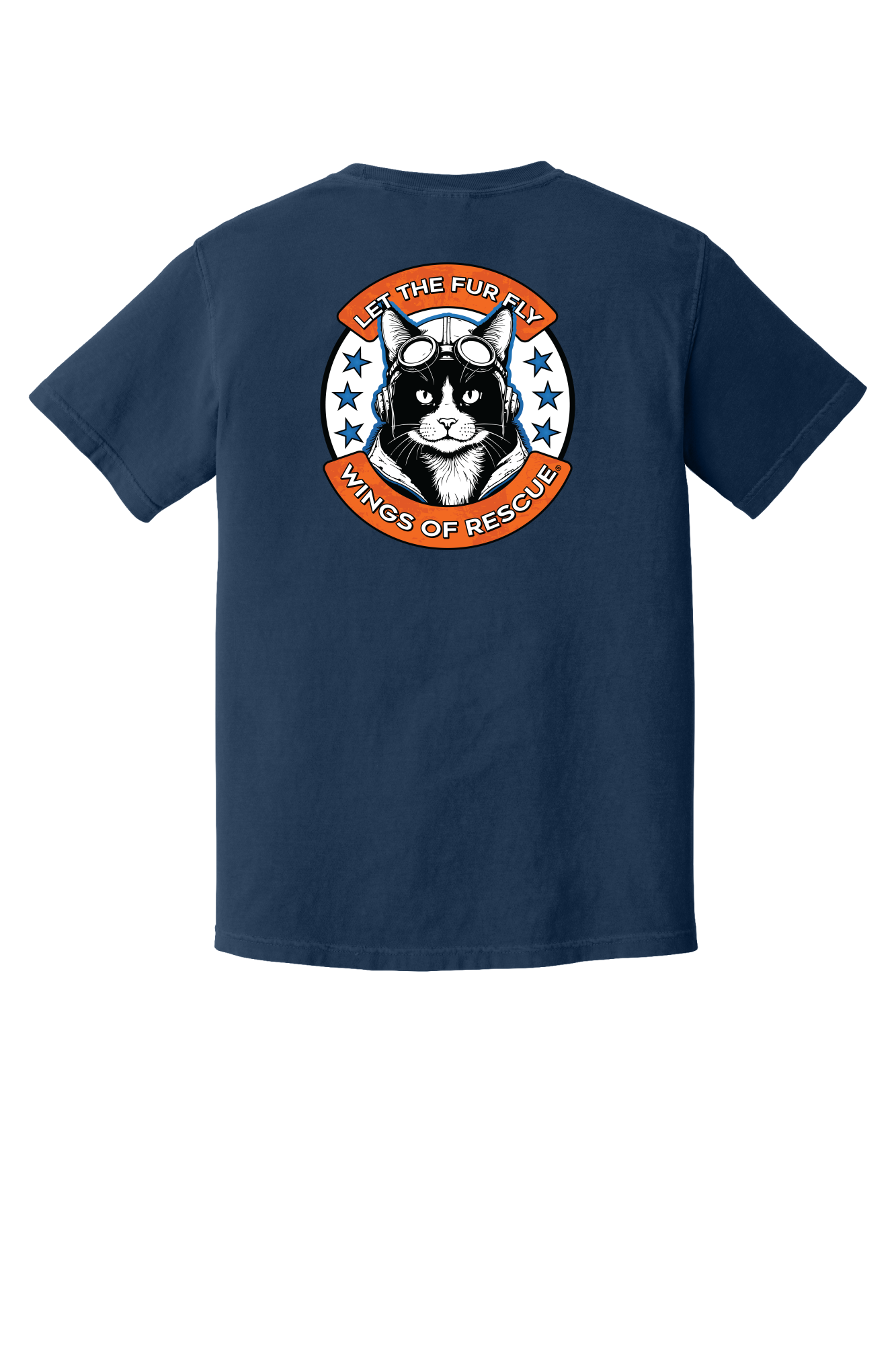 Wings of Rescue Unisex Cat Aviator Garment-Dyed T-shirt