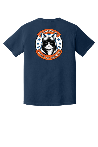 Wings of Rescue Unisex Cat Aviator Garment-Dyed T-shirt