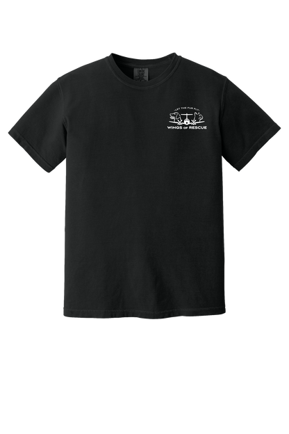Wings of Rescue Flight Support Unisex Garment-Dyed Heavyweight Cotton Tee