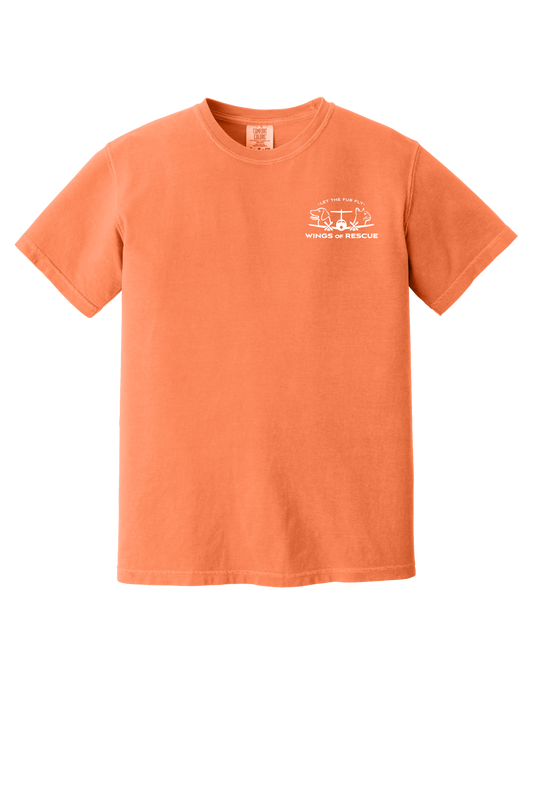 Wings of Rescue Flight Support Unisex Garment-Dyed Heavyweight Cotton Tee