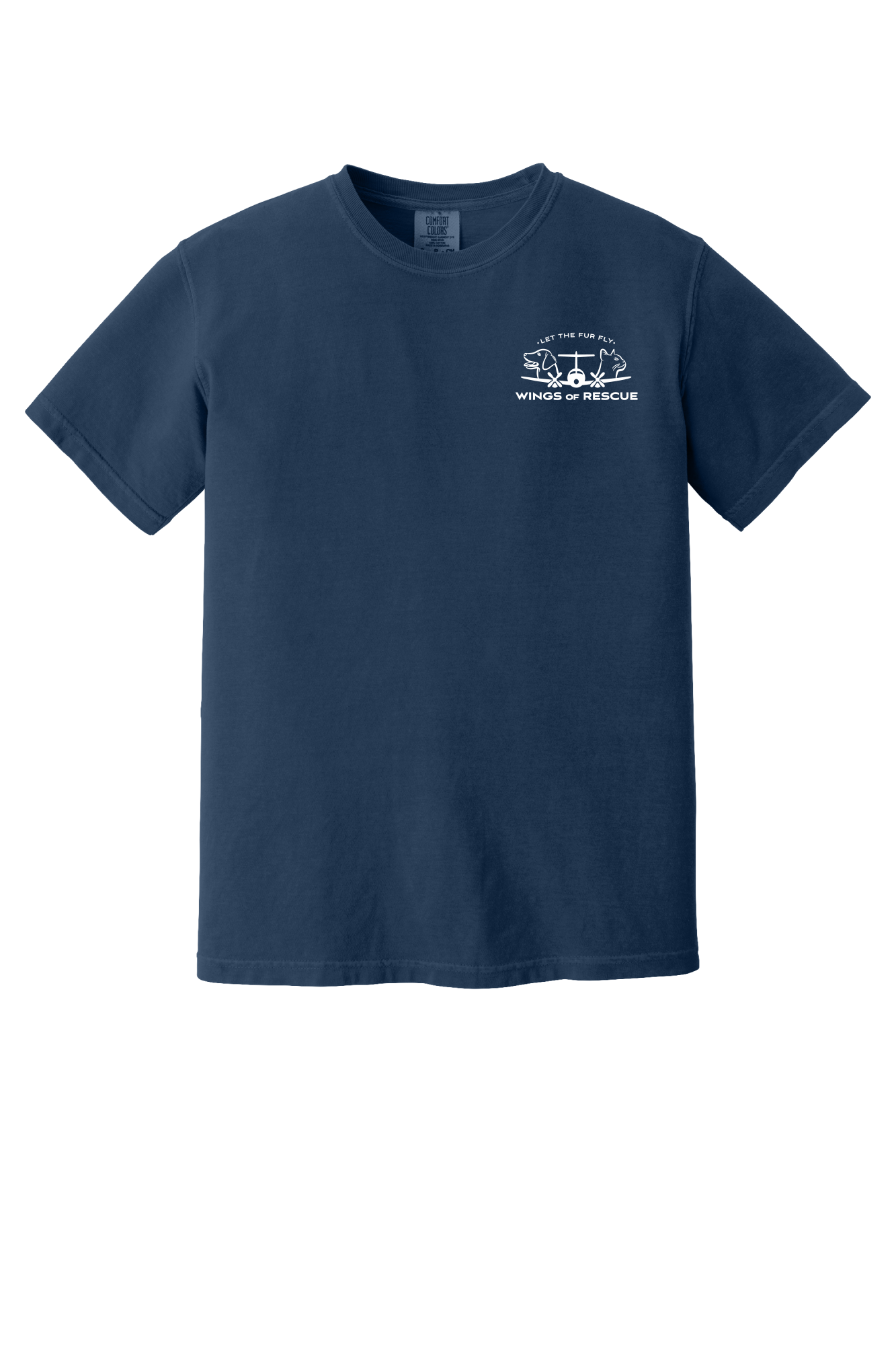 Wings of Rescue Flight Support Unisex Garment-Dyed Heavyweight Cotton Tee