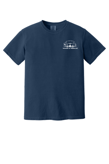 Wings of Rescue Flight Support Unisex Garment-Dyed Heavyweight Cotton Tee
