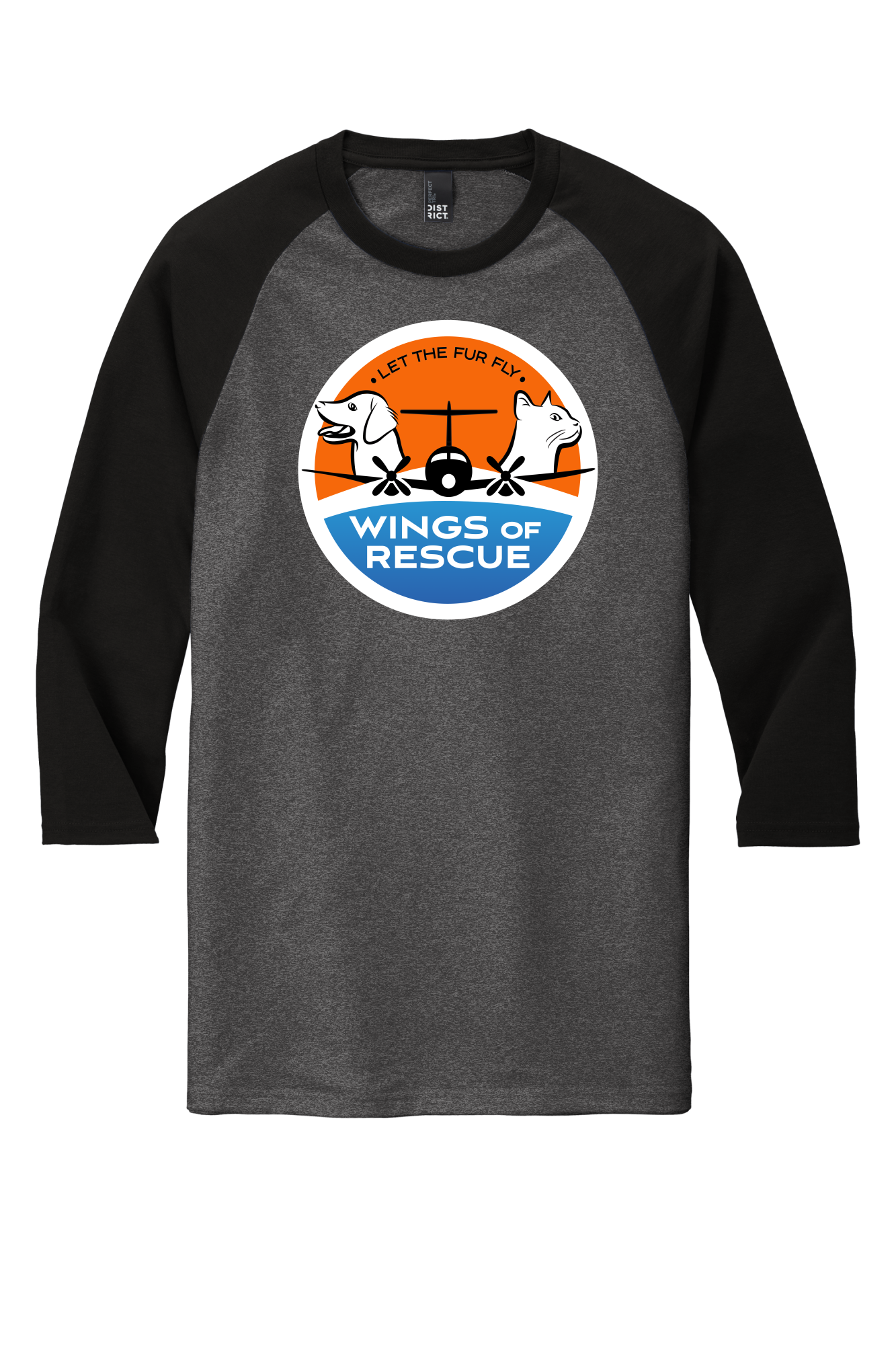 Wings of Rescue Unisex Tri-Blend 3\4 Raglan Tee