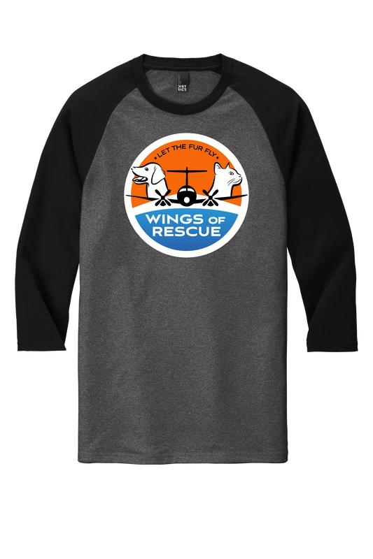 Wings of Rescue Unisex Tri-Blend 3\4 Raglan Tee