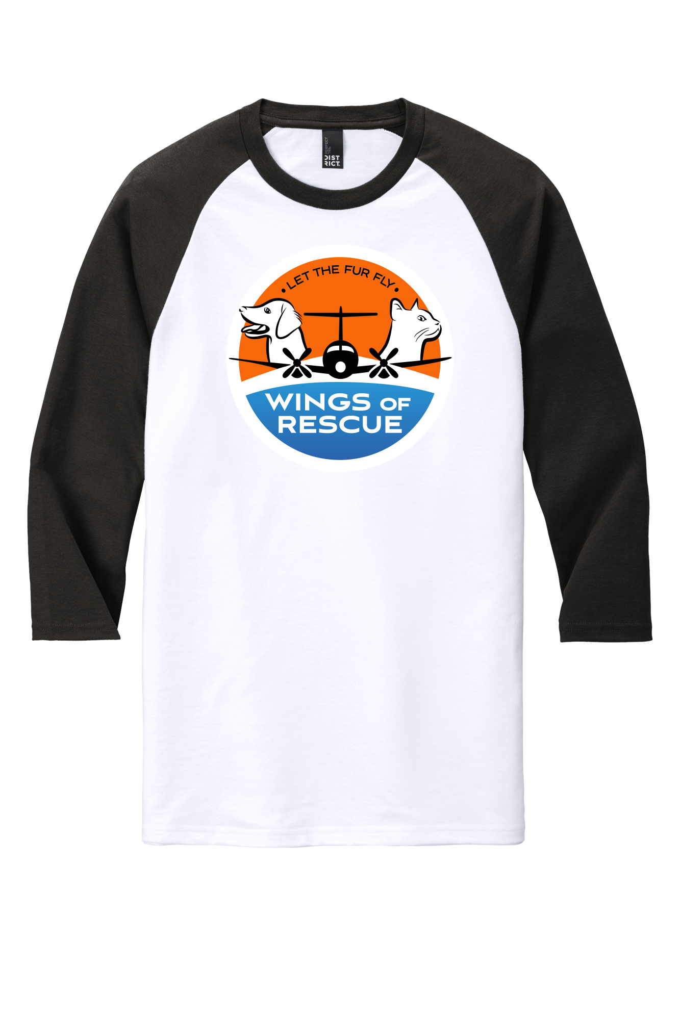 Wings of Rescue Unisex Tri-Blend 3\4 Raglan Tee