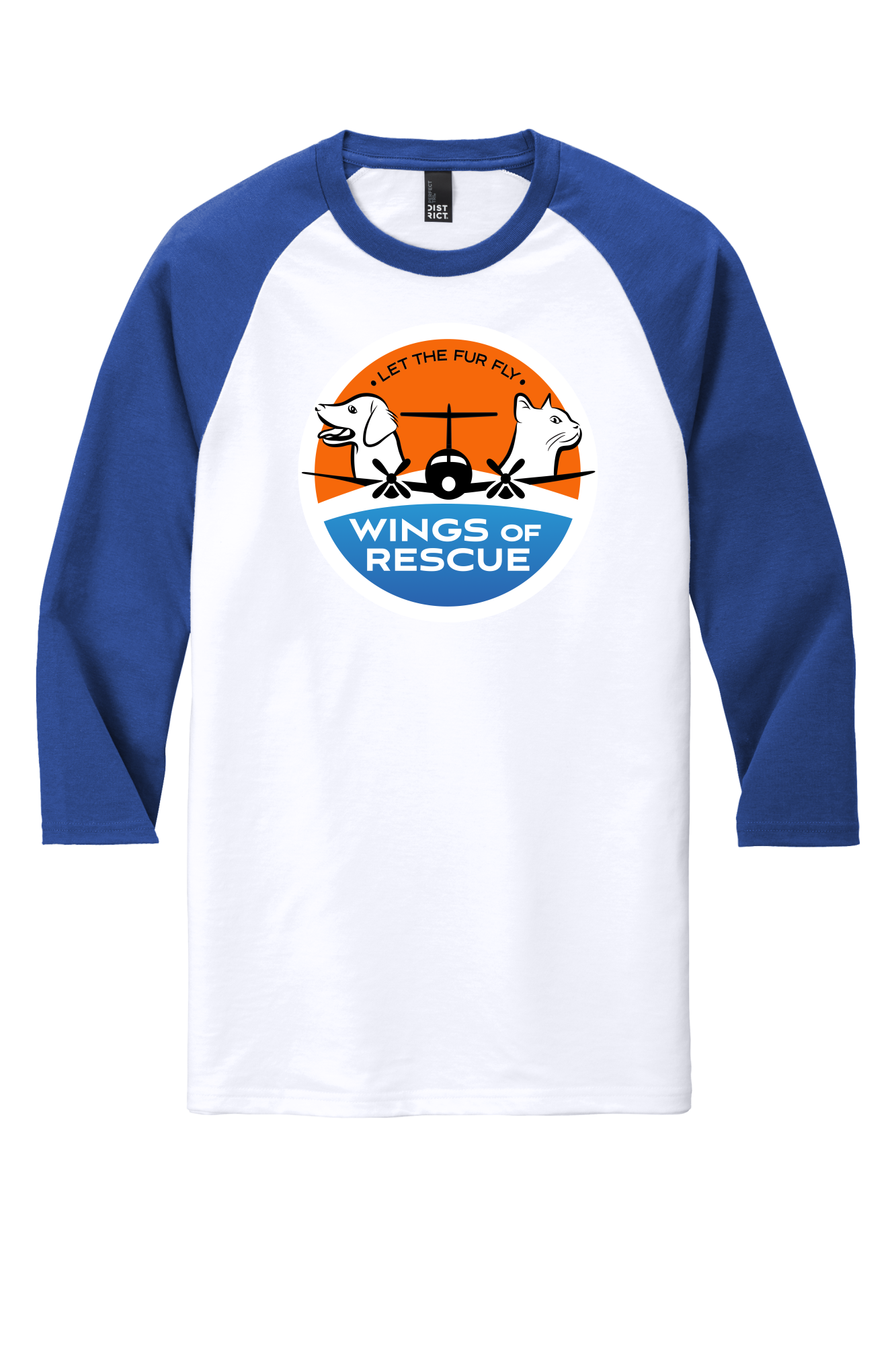 Wings of Rescue Unisex Tri-Blend 3\4 Raglan Tee