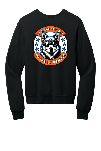 Wings of Rescue Unisex Sponge Fleece Crewneck Sweatshirt Dog Aviator
