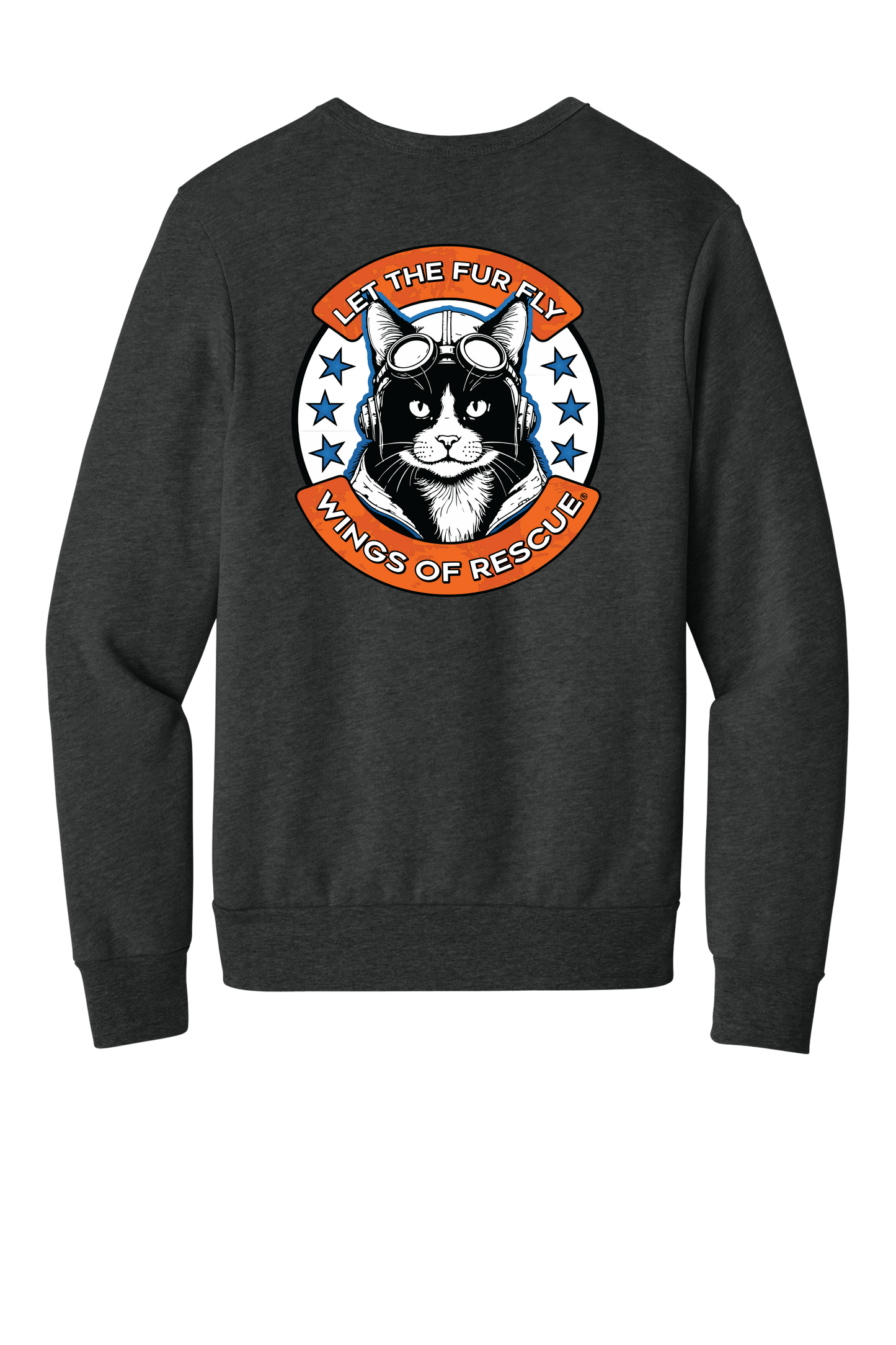 Wings of Rescue Unisex Sponge Fleece Crewneck Sweatshirt Cat Aviator