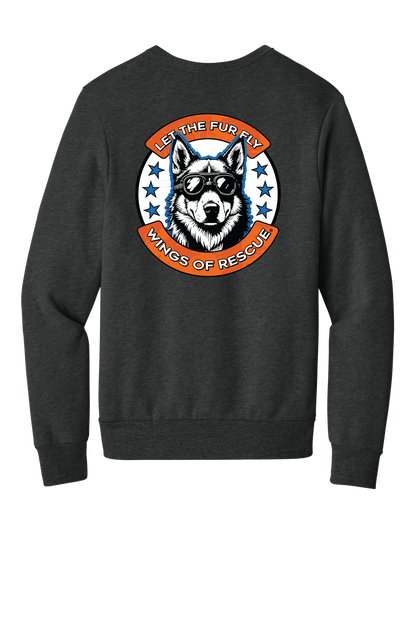 Wings of Rescue Unisex Sponge Fleece Crewneck Sweatshirt Dog Aviator