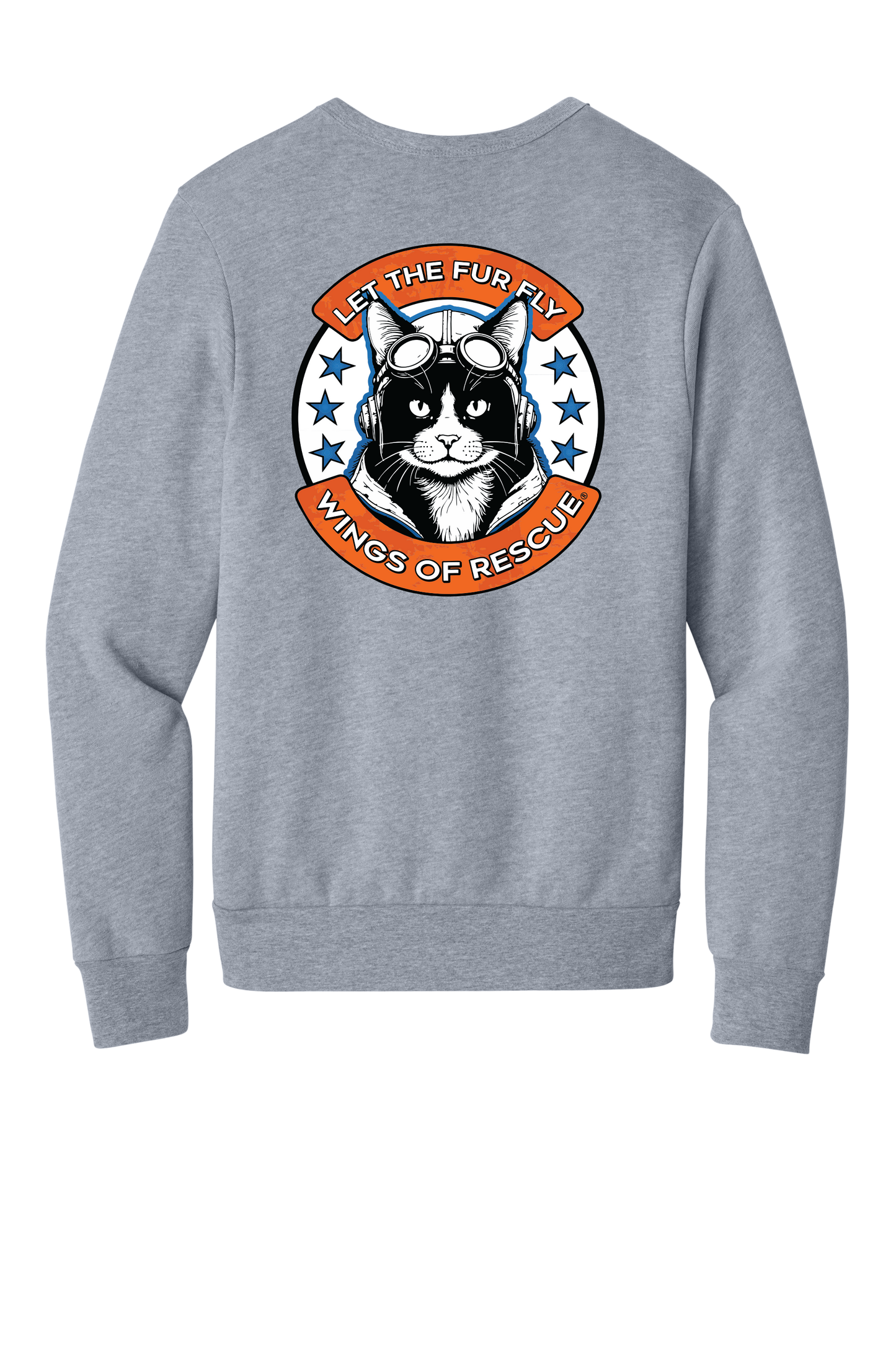 Wings of Rescue Unisex Sponge Fleece Crewneck Sweatshirt Cat Aviator