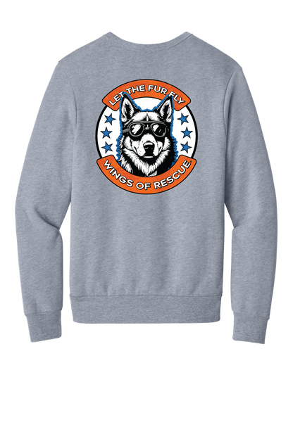 Wings of Rescue Unisex Sponge Fleece Crewneck Sweatshirt Dog Aviator