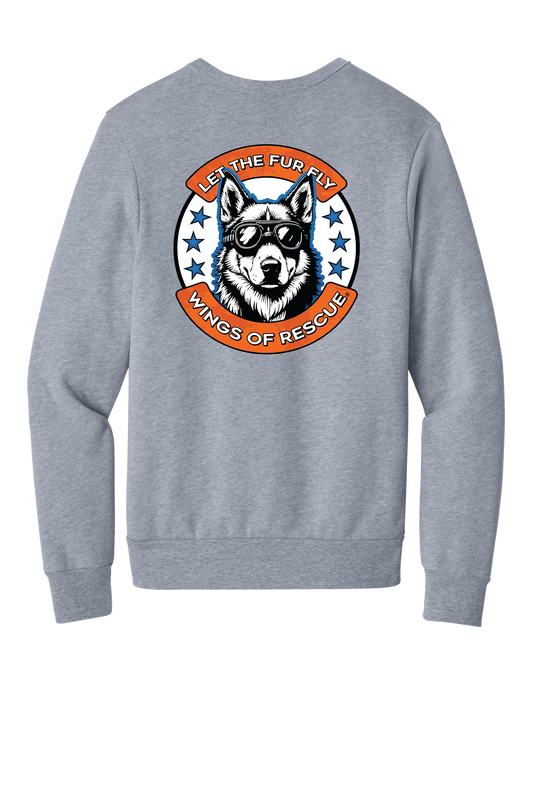 Wings of Rescue Unisex Sponge Fleece Crewneck Sweatshirt Dog Aviator