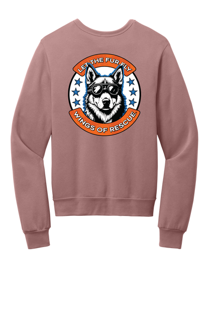 Wings of Rescue Unisex Sponge Fleece Crewneck Sweatshirt Dog Aviator