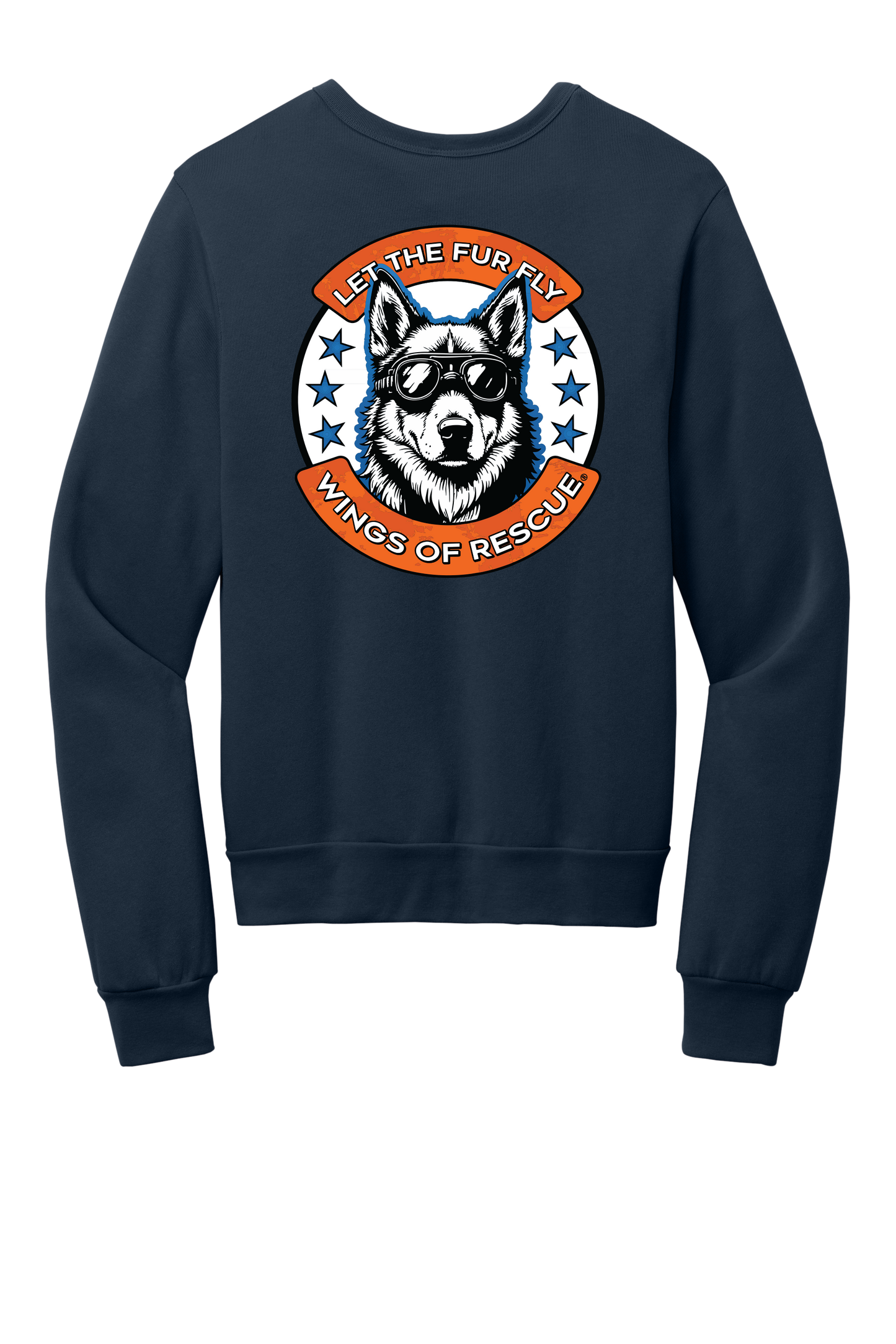 Wings of Rescue Unisex Sponge Fleece Crewneck Sweatshirt Dog Aviator