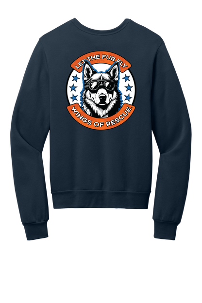 Wings of Rescue Unisex Sponge Fleece Crewneck Sweatshirt Dog Aviator