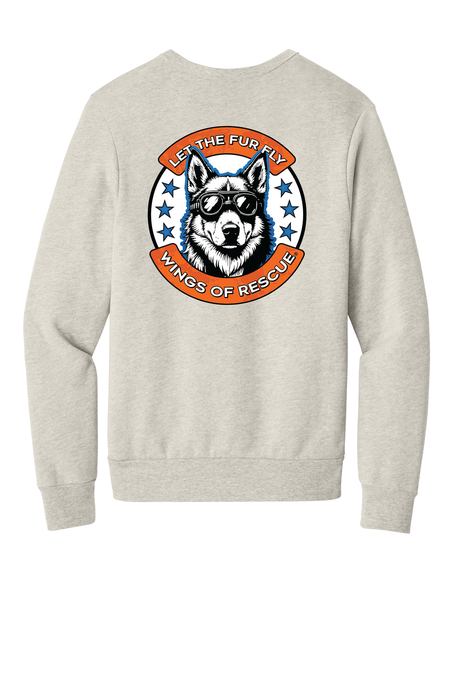 Wings of Rescue Unisex Sponge Fleece Crewneck Sweatshirt Dog Aviator