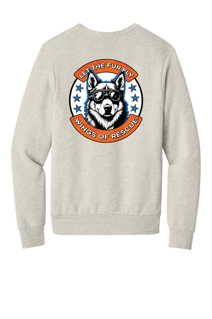 Wings of Rescue Unisex Sponge Fleece Crewneck Sweatshirt Dog Aviator