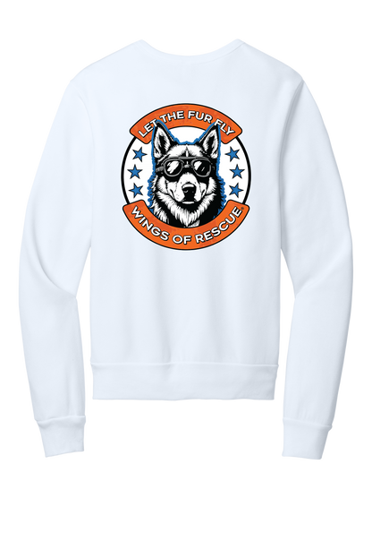 Wings of Rescue Unisex Sponge Fleece Crewneck Sweatshirt Dog Aviator